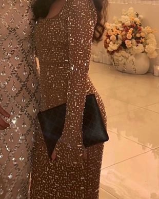 dusty rose gold dress Muse Sequin Maxi Dress main image 1