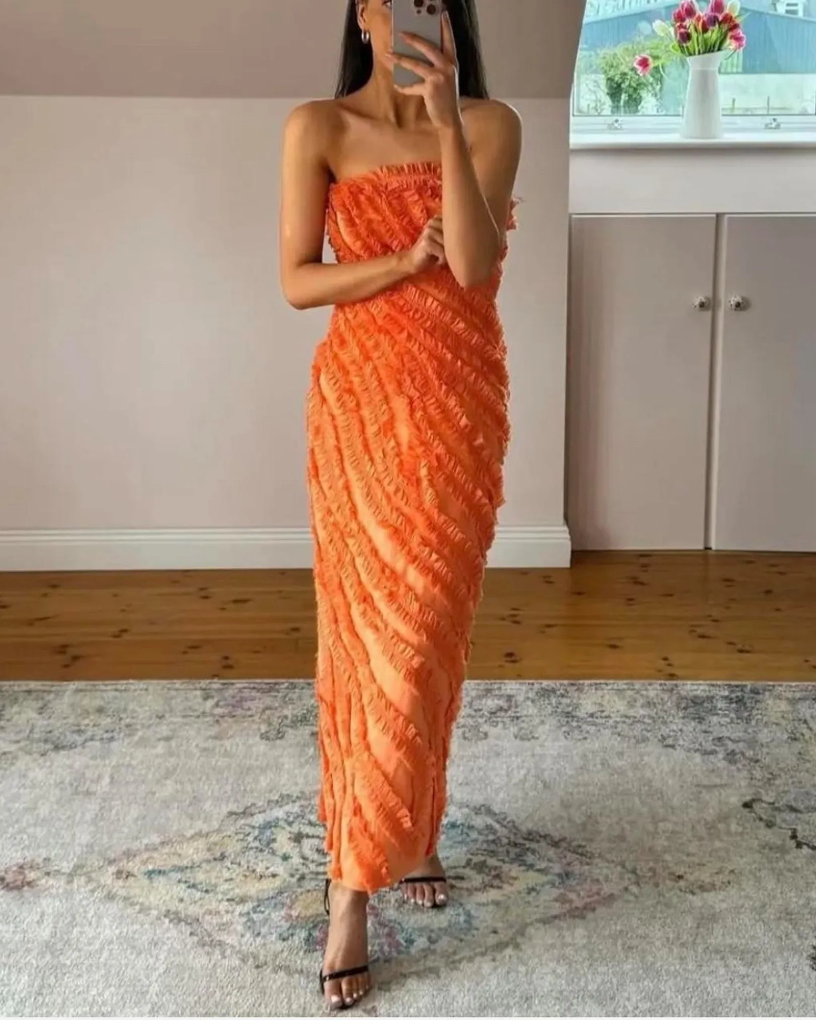 Aje orange dress  Tise