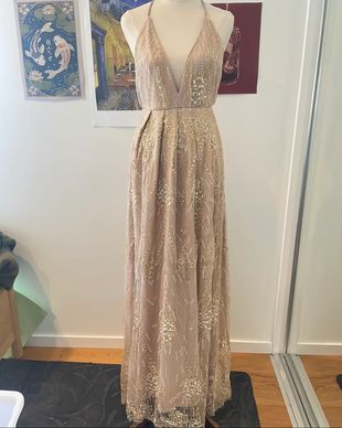 green emerald velvet dress Manhattan Slip Formal Dress Gold - XXS main image 0
