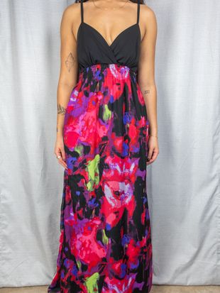 chinese dress ladies Crossroads Black Lace Velvet Bodycon Maxi Dress – House of Aama main image 0